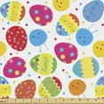 thumbnail image 1 of Ambesonne Easter Fabric by the Yard Upholstery, Chicken Daisies, 1 Yard, Multicolor, 1 of 4