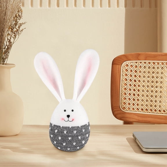 Easter Faceless Bunny Doll Decoration – Cute Spring Farmhouse Style Dwarf Plush Ornament for Table, Shelf, Fireplace, Party Decor