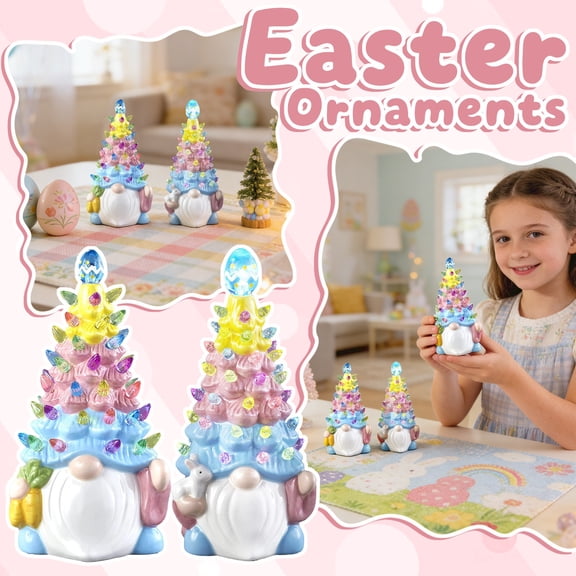 Easter Faceless Doll, Light-Up Figurine, Festive Atmosphere Ornament - With Led Lights, Craft, Easter Themed Decor - For Easter Celebrations, Home Decor, Party