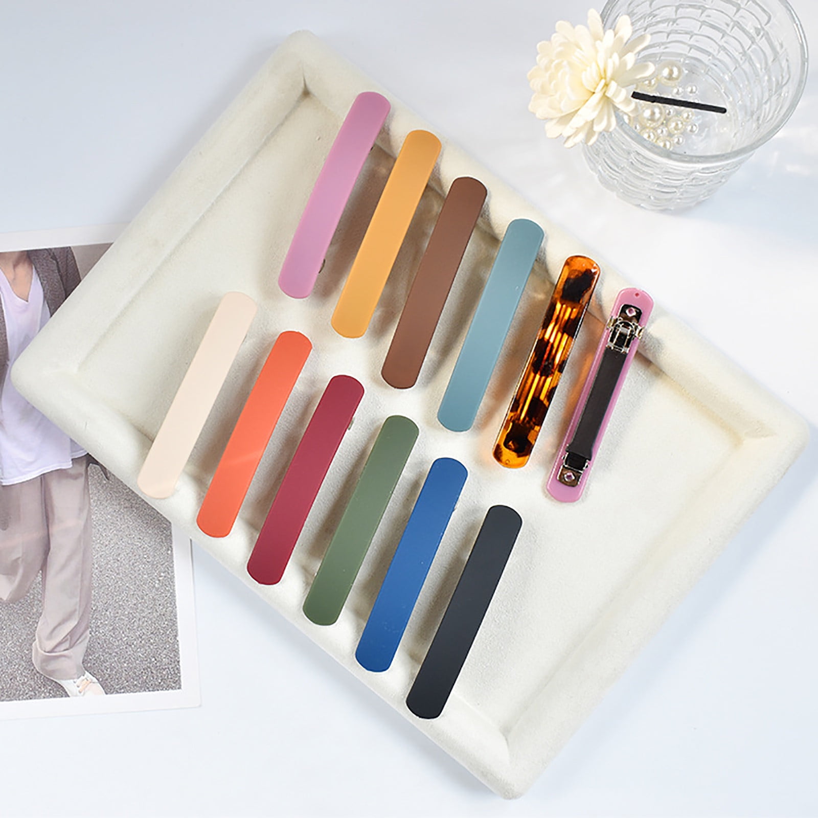 Easter Fashion Hair Barrettes for Women - 12 Matte Colors, Vintage ...