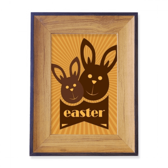 Easter Festival Brown Bunny Pattern Photo Frame Exhibition Display Art Desktop Painting