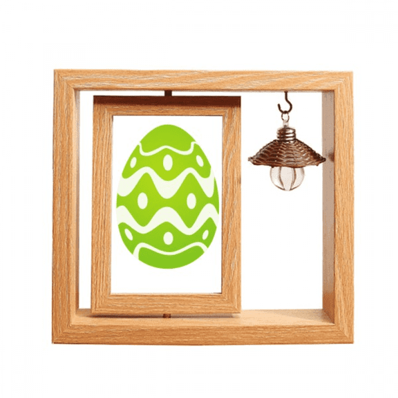Easter Festival Egg Design Culture Pattern Wooden Rotating Picture Photo Frame 4x6