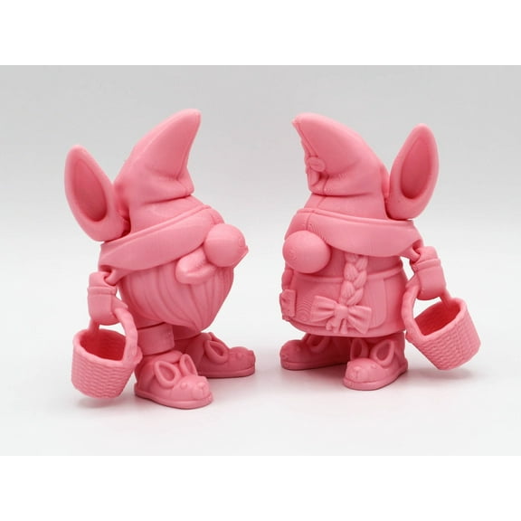 Clever Contraption Easter Fidget Gnome Set (Boy & Girl) – Springtime Articulated Novelty Toys for Kids & Adults