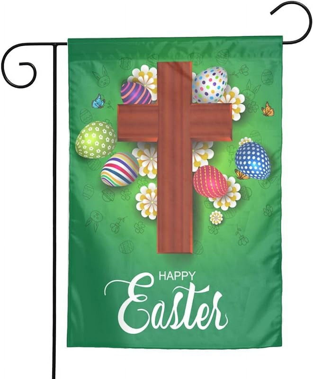 Easter Flag Double Sided Garden Flags Welcome Banner Decoration For ...