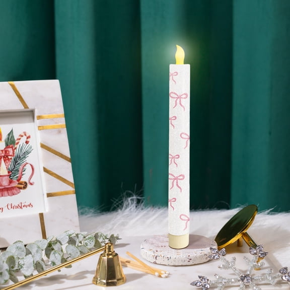 Easter Flameless Taper Candles 9.8 Inch Colorful Egg Rabbit Egg Candles Battery Operated LED Candlesticks for Easter Centerpieces Dinner Table Home Party Decor