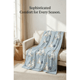 thumbnail image 1 of Easter Throw Blanket with Hydrangea Bunny, Soft Flannel Easter Blanket for Adults, Spring Floral Rabbit Fuzzy Cozy Blankets for Couch Sofa, 40x50 Inch, 1 of 7