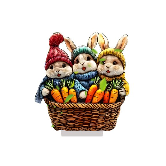 Easter Flat Standee, 2D Cardboard Decor for Living Room, Bedroom, Festival Table Display