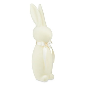 Easter Flocked Bunny Decor, Cream, 16 Inch, by Way To Celebrate