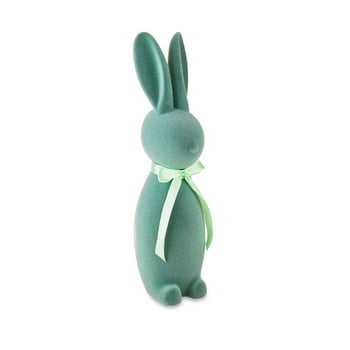 Easter Flocked Bunny Decor, Mint Green, 27 Inch, by Way To Celebrate