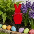 thumbnail image 1 of Easter Flocked Bunny Decorations Easter Garden Stakes Rabbits Spring Garden And Yards Decorations, 1 of 5