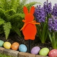 thumbnail image 1 of Easter Flocked Bunny Decorations Easter Garden Stakes Rabbits Spring Garden And Yards Decorations, 1 of 5