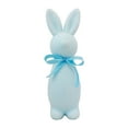 thumbnail image 1 of Easter Flocked Bunny Figurines with Bow Ties, 9.86 Inch Adorable Rabbit Tabletop Decor for Spring & Easter, Cute Home & Garden Ornaments for Easter Celebration, 1 of 6