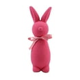 thumbnail image 1 of Easter Flocked Bunny Figurines with Bow Ties, 9 Inch Adorable Rabbit Tabletop Decor for Spring & Easter, Cute Home & Garden Ornaments for Easter Celebration, 1 of 6