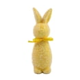 thumbnail image 1 of Easter Flocked Bunny Figurines with Bow Ties, 9 Inch Adorable Rabbit Tabletop Decor for Spring & Easter, Cute Home & Garden Ornaments for Easter Celebration, 1 of 6