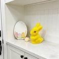 thumbnail image 1 of Easter Flocked Bunny Foam Colorful Rabbits Flocking Rabbits Easter Party Ornament Wreath Flower Branch Accessory Decoration, 1 of 6