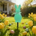 thumbnail image 1 of Easter Flocked Bunny Garden Stakes Outdoor Decor - Bunny-Themed Yard & Party Decorations, Durable Resin Flocked Rabbit Stakes, Perfect for Spring Outdoor Garden Accents, 9.45*2.7in, Green, 1 of 6