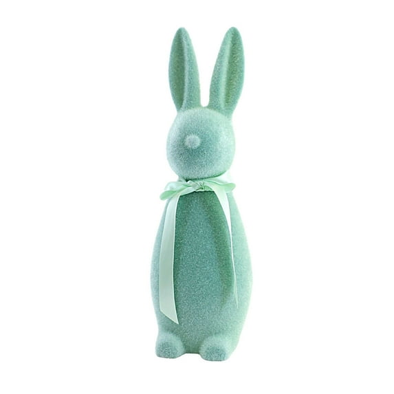Easter Flocked Button Nose Med Bunny Spring Decoration Rabbit Modern Who139 Lt Teal