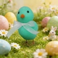 thumbnail image 1 of Easter Flocked Chicks Decorations, Cute Fuzzy Chick Ornaments with Ribbons for Spring, Easter Egg Hunt & Home Decor, 1 of 6