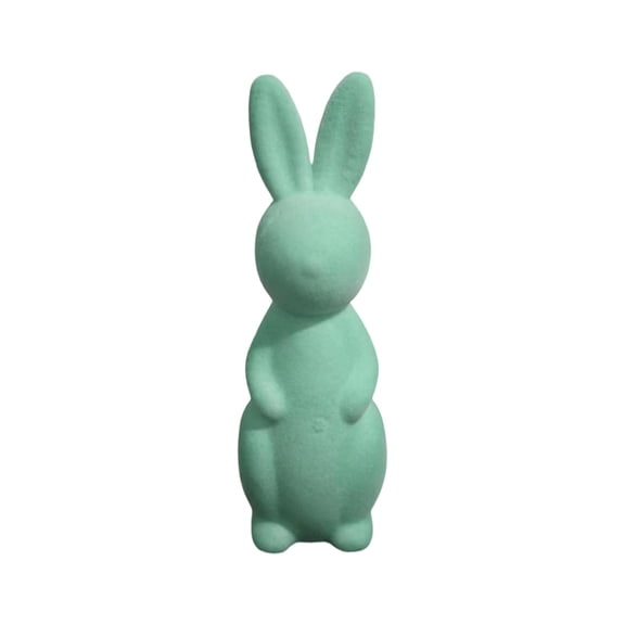 Easter Flocking Ornaments Plush Bunny Spring Decoration, Scene Arrangement Gift With Flocked Texture, Button Nose, Lightweight Build, Disassemblable Head & Body, Offered In Medium(13In)