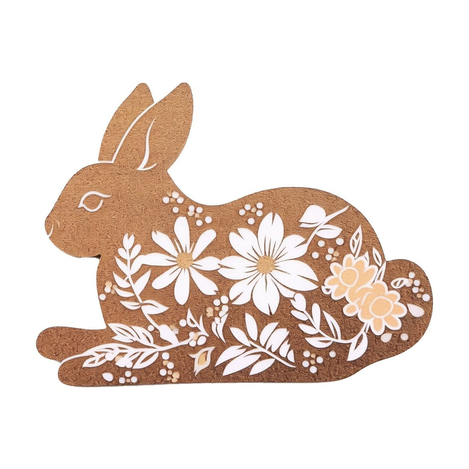 Easter Floor Mat Easter White Printed Rabbit Floor Mat Rabbit Shape