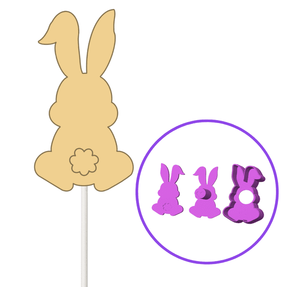 Easter Floppy Ear Bunny Cake Pop Mold or Popper
