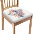 thumbnail image 1 of Easter Flower Cross Dining Chair Square Cushion Covers Set Stretch Chair Seat Decorative Cover Anti-Scratch Soft Chair Seat Protector Daily Decoration for Office High Chairs, 1 of 5