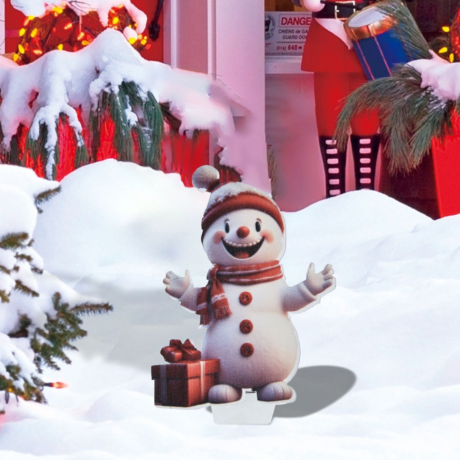 Easter Flowers Beware of Dog Signs Metal Windsocks Outdoor Durable