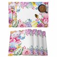 thumbnail image 1 of Easter Flowers Placemats Set of 4, Eggs Spring Colorful Tulips Daisy Berries Placemats for Dining Table, Place Mats for Kitchen Tabletop, Waterproof Wipeable Dining Table Mats Set, 1 of 9