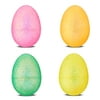 Easter Fluorescent  Plastic Fillable Eggs, 4 in, 4 Count, by Way To Celebrate