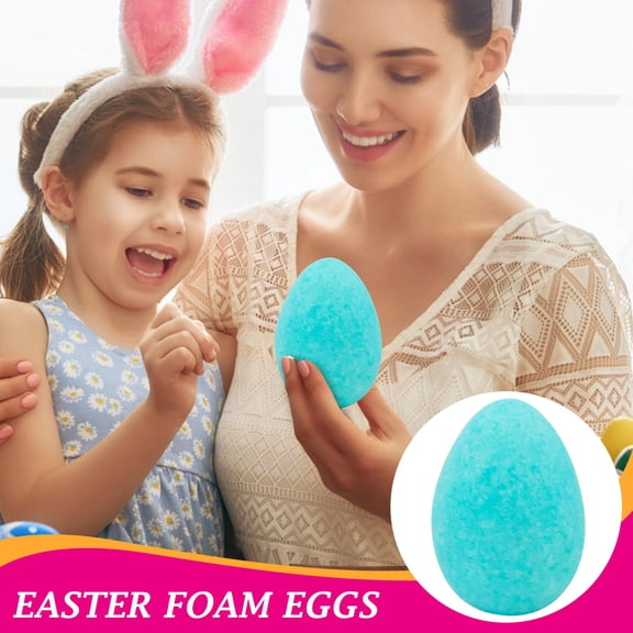 Easter Foam Egg, 1 Piece, Sky Blue Easter Egg For Easter Decor, Party Favors, Egg Hunts