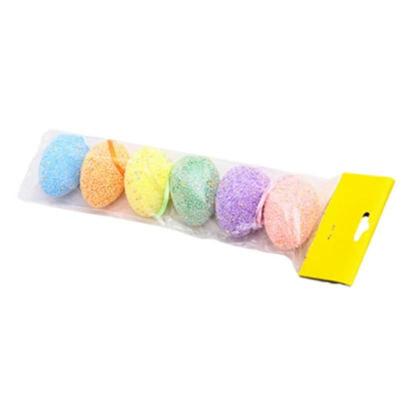 Easter Foam Egg Decorations, Festive Holiday Scene Decorations, DIY Easter Egg Ornaments for Home Party Table Centerpiece, 6 Pack