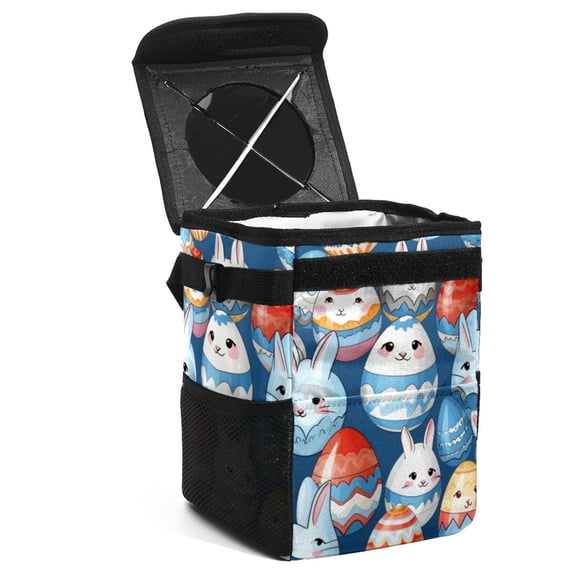 Easter Foldable Car Trash Can with Lid, Leak-proof, Hanging Storage Bag - Car Trash Bin, Trash Can for Car, Car Garbage Can
