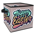 thumbnail image 1 of Easter Foldable Toy Box Storage Cubes Storage Basket with Handle, 10.8"x10.5"x10.6", Large Capacity, 1 of 6