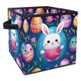 thumbnail image 1 of Easter Foldable Toy Storage Baskets, Storage Bins with Handle, 10.8"x10.5"x10.6", Large Capacity, 1 of 6