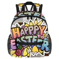 thumbnail image 1 of Easter Font Cute Adjustable Shoulder Strap Backpack with Large Capacity, Printed Design, Lightweight, 1 of 6