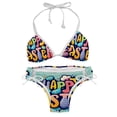 thumbnail image 1 of Easter Font Detachable Sponge Adjustable Strap Bikini Set Two-Pack - Ideal for All Seasons, 1 of 6