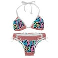 thumbnail image 1 of Easter Font Detachable Sponge Adjustable Strap Bikini Set Two-Pack Swim Suit Beachwear Pool Swimwear, 1 of 6