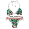 thumbnail image 1 of Easter Font Detachable Sponge Adjustable Strap Bikini Set Two-Pack Swim Suit Swimsuits Bikini, 1 of 6