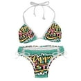 thumbnail image 1 of Easter Font Detachable Sponge Adjustable Strap Bikini Set Two-Pack Swimsuit for Women, 1 of 6