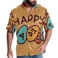 thumbnail image 1 of Easter Font Men's Casual Poplin Button Down Short Sleeve Shirts for Summer Beach - Unisex, 1 of 6