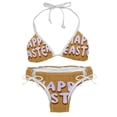 thumbnail image 1 of Easter Font Swimwear Bikini Set with Detachable Sponge & Adjustable Strap, Two-Pack for Beach & Pool Parties, 1 of 6