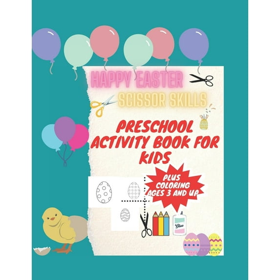 Easter Fun Coloring Book for Kids: Happy Easter Scissor Skills: Preschool Activity Book For Kids (Paperback)