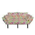 thumbnail image 1 of Easter Futon Couch, Garden Livens up with Colorful Camomile and Hearts Love of Nature Theme, Daybed with Metal Frame Upholstered Sofa for Living Dorm, Loveseat, Multicolor, by Ambesonne, 1 of 4