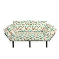 thumbnail image 1 of Easter Futon Couch, Orange Carrots Colorful Eggs and Dots in Cartoon Style Fresh and Healthy Bunny Food, Daybed with Metal Frame Upholstered Sofa for Living Dorm, Loveseat, Multicolor, by Ambesonne, 1 of 4