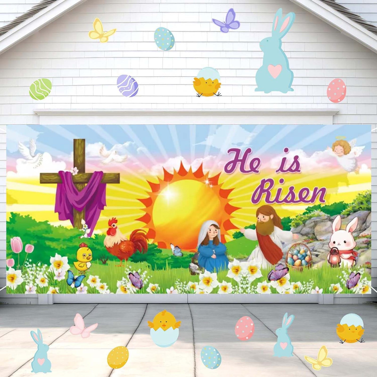 Easter Garage Door Decoration Easter Garage Door Banner Mural Cover 6 X Easter garage door decoration easter garage door banner mural cover 6 x