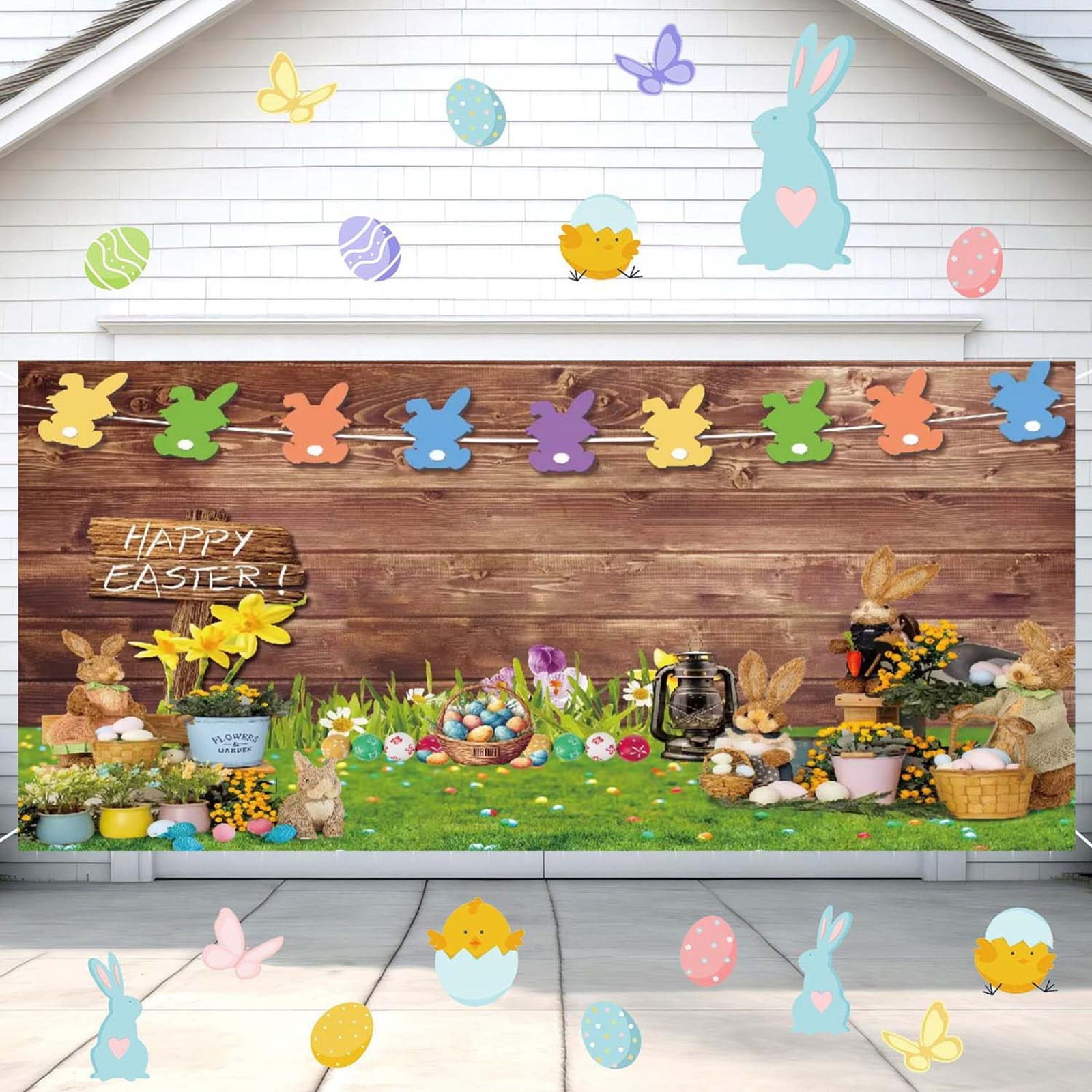 Easter Garage Door Decoration Easter Garage Door Banner Mural Cover 6 X