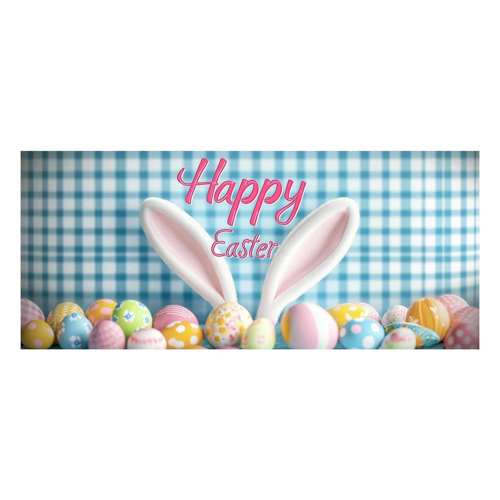 Easter Wall Decals - Set Of Cute Cartoon Bunny & Egg Stickers For Window & Wall Party Decor