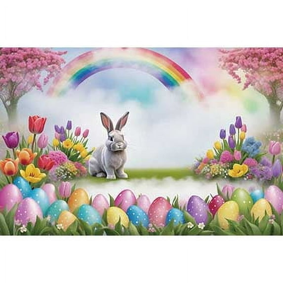 Easter Gard Photography Backdrop Basket Tulip Bokeh Photoz Background Child Studio Photobooth Accessories