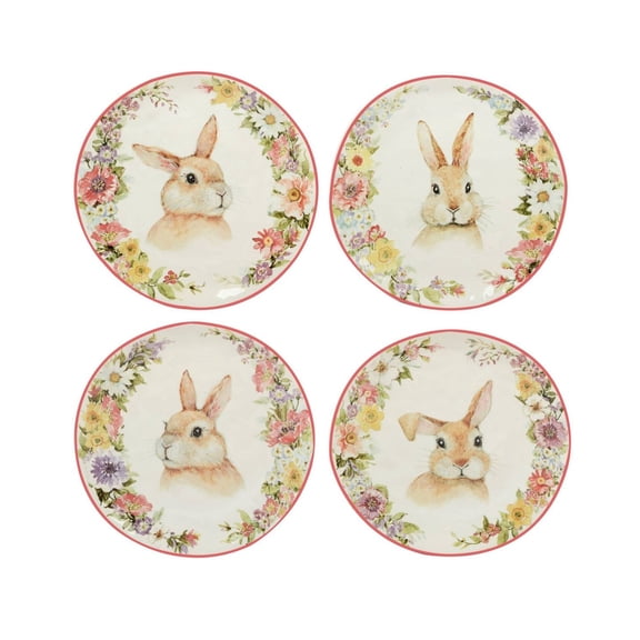 Easter Garden Assorted Dessert Plates, Set of 4