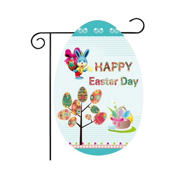 Easter Garden Banner Ornaments Spring Outdoor Decoration Banners Easter